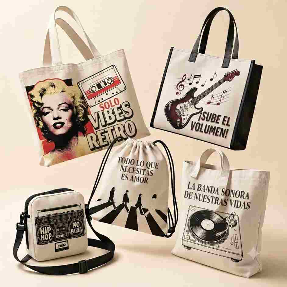 Diseños de PixelPack aplicados en bolsos
