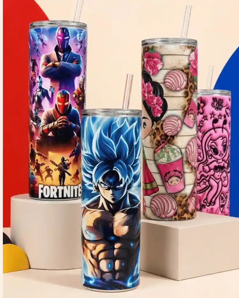 Tumblers personalizados con diseños de PixelPack