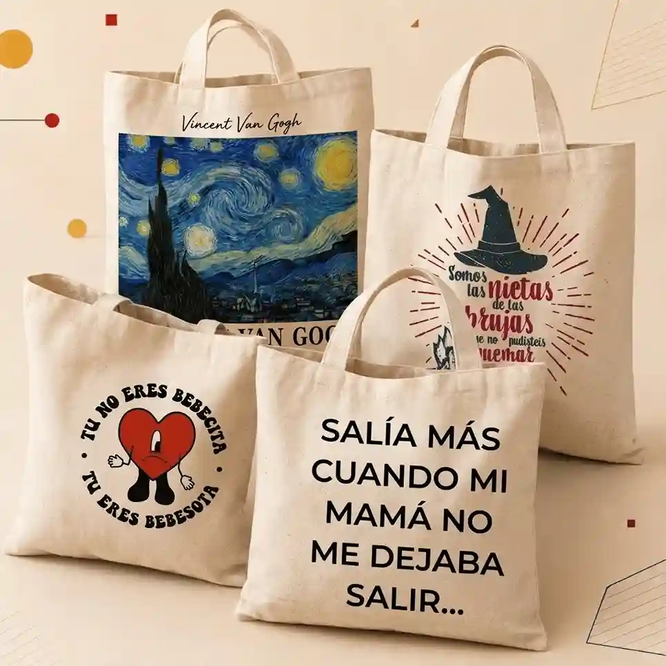 Tote bags personalizadas con diseños de PixelPack